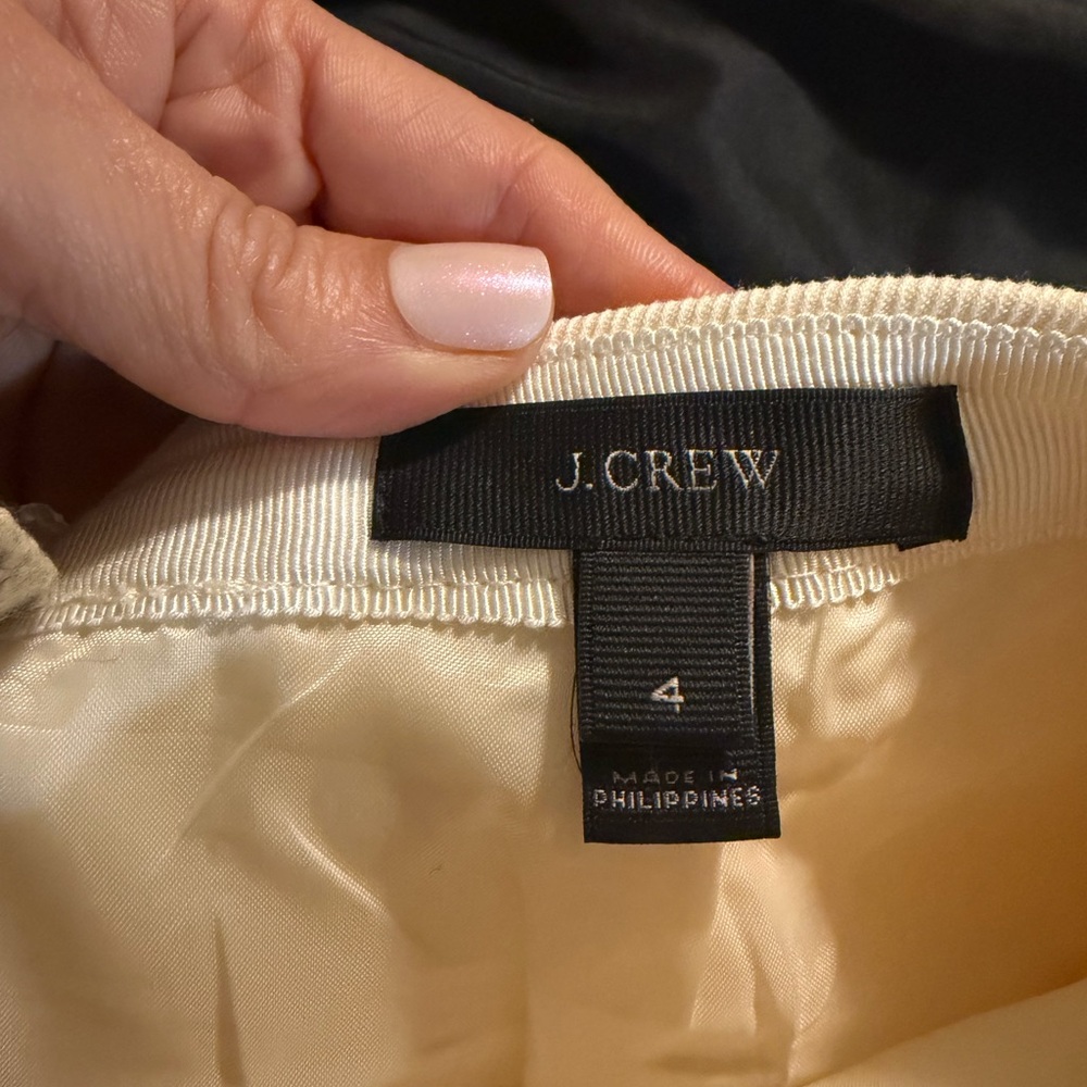J. Crew Cream Pleated Front Skort - Picture 3 of 5